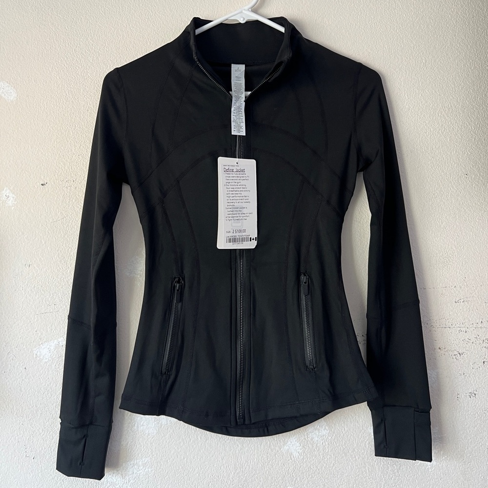 BLACK lululemon define nulu jacket **NWT** SZ XS